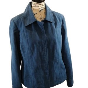 LanaLee‎ Soft Suede Turquoise Blazer Jacket Size 12